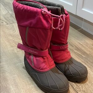 L.L. Bean Kids Rain & Snow Boots - Pink and Gray